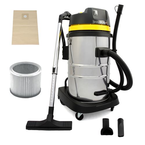 Aspirateur Industriel MAXBLAST 2 en 1 60L Inox 1400W – Usage Chantier