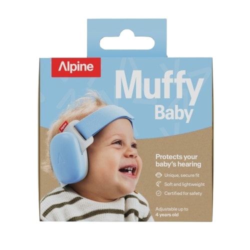 Casque antibruit Alpine Muffy Baby Bleu – Protection auditive pour bébé