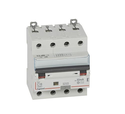 Legrand DX3 Disjoncteur Différentiel Monobloc 16A, 4P, AC, 10kA