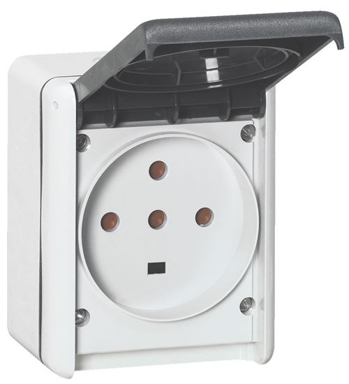 Prise étanche Legrand Plexo 3P+T+N 32A IP44 gris complet