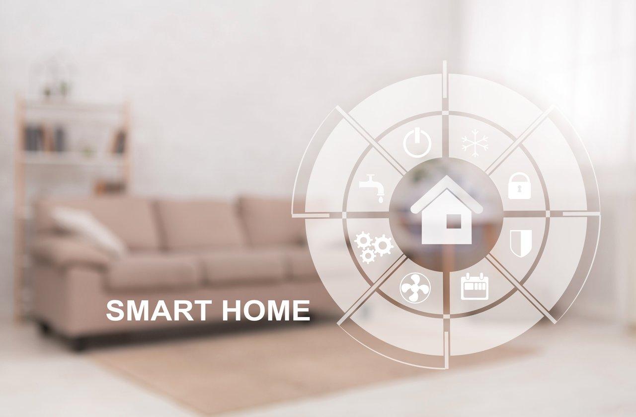 Appareils Bluetooth smart home devices connectés en réseau mesh pour une maison moderne automatisée et intelligente.