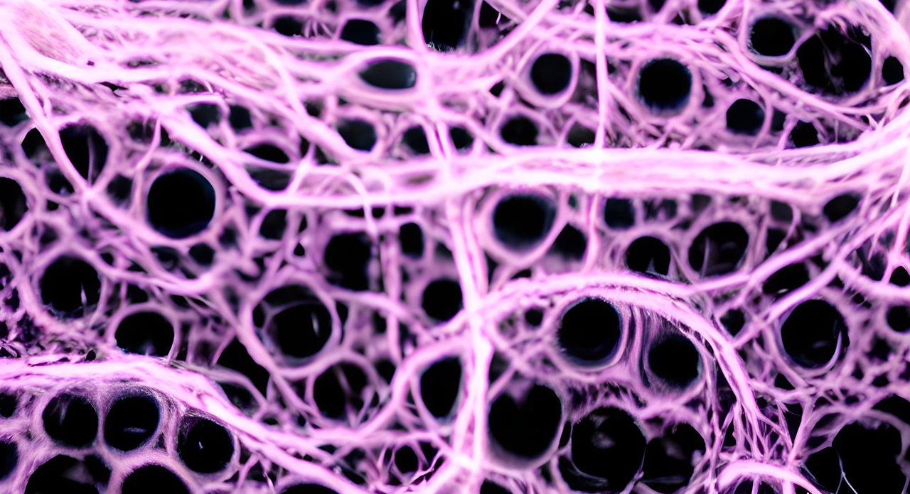 Microscopie électronique révélant la dispersion homogène de nanotubes de carbone dans un composite polymère isolant.
