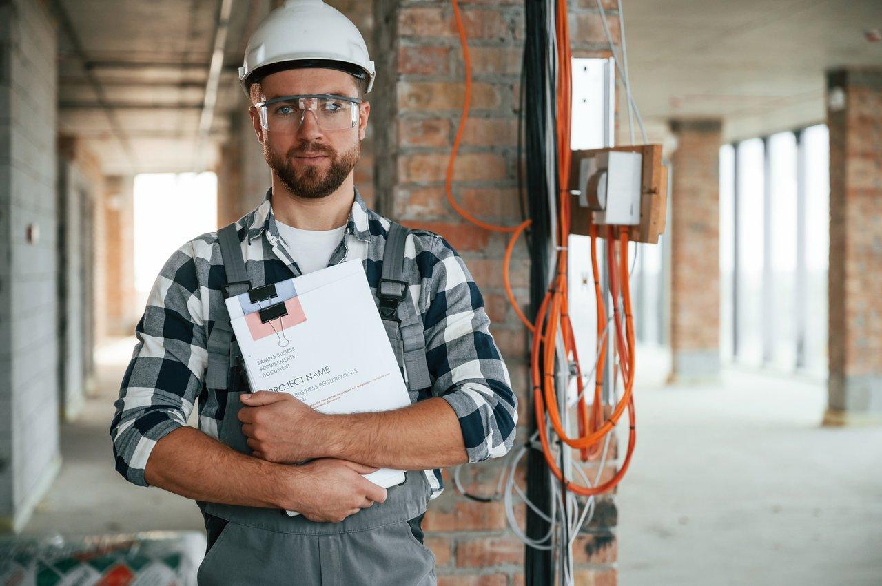 Un électricien examine des devis pour un diagnostic complet du tableau électrique avant l'ajout de disjoncteurs.