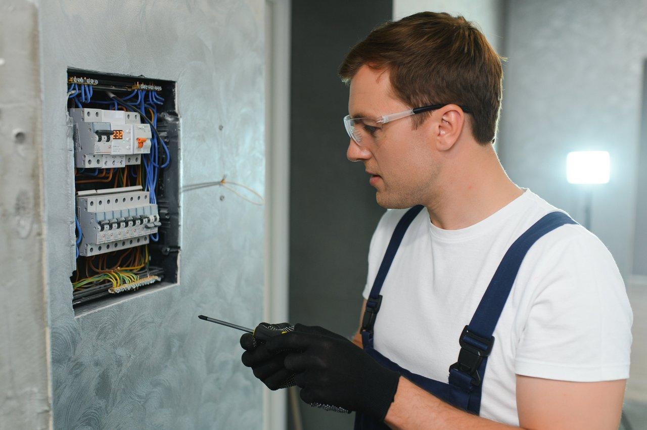 Un électricien inspecte un panneau électrique pour assurer la sécurité avant chaque intervention.